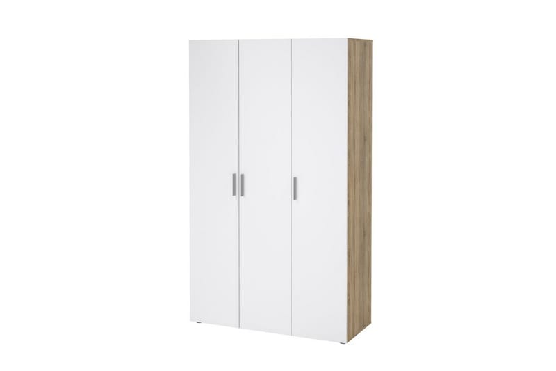 Suntia Garderobe 118x201 cm - Hvit/Natur - Oppbevaring - Klesoppbevaring - Garderober & garderobesystem