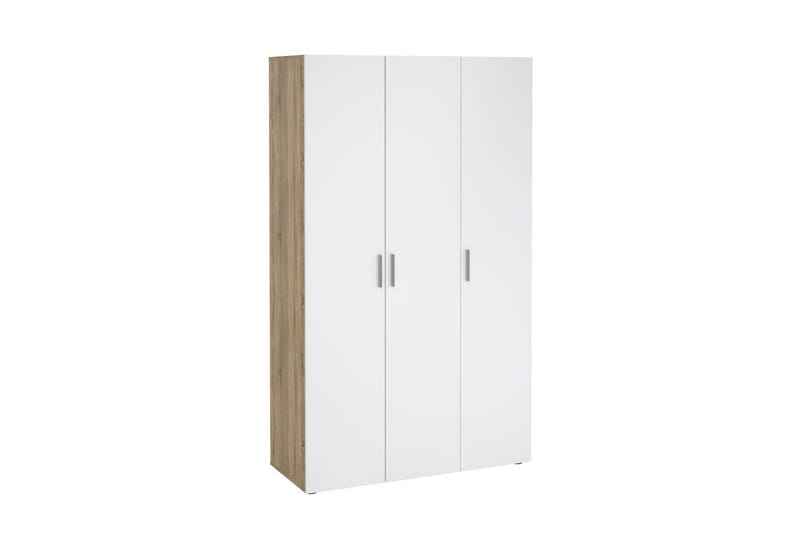 Suntia Garderobe 118x201 cm - Hvit/Natur - Oppbevaring - Klesoppbevaring - Garderober & garderobesystem