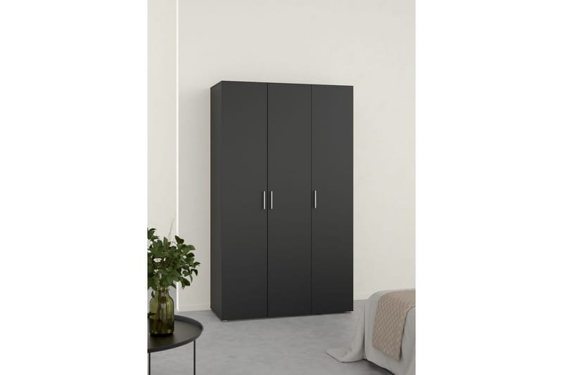 Suntia Garderobe 118x201 cm - Svart - Oppbevaring - Klesoppbevaring - Garderober & garderobesystem