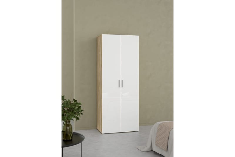 Suntia Garderobe 79x201 cm - Hvit - Oppbevaring - Klesoppbevaring - Garderober & garderobesystem