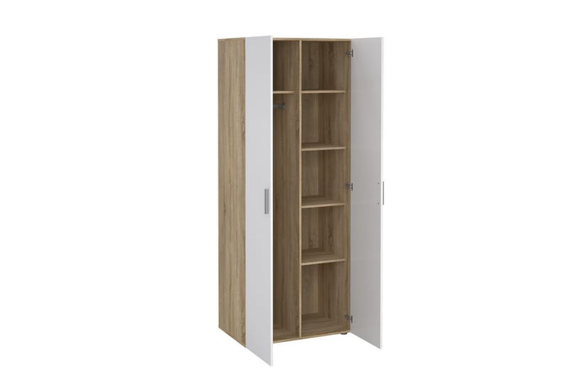Suntia Garderobe 79x201 cm - Hvit - Oppbevaring - Klesoppbevaring - Garderober & garderobesystem