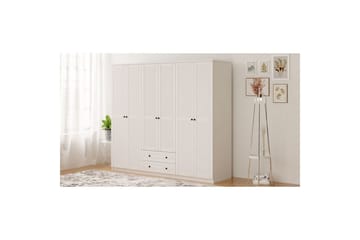 Sylvenor Garderobe 210x184 cm - Matt Hvit - Oppbevaring - Klesoppbevaring - Garderober & garderobesystem