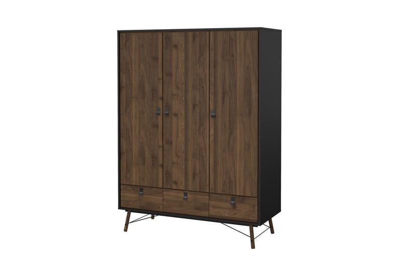 Tadami Garderobe 150x200 cm - Svart/Natur - Oppbevaring - Klesoppbevaring - Garderober & garderobesystem