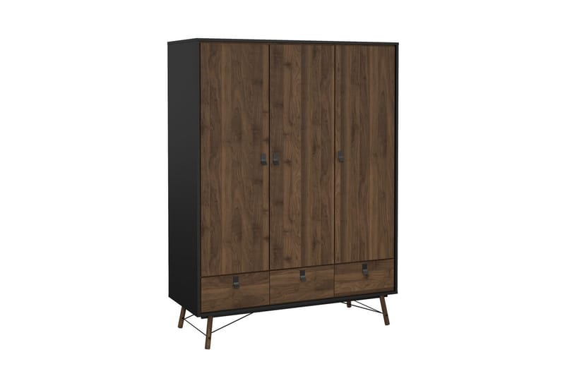 Tadami Garderobe 150x200 cm - Svart/Natur - Oppbevaring - Klesoppbevaring - Garderober & garderobesystem