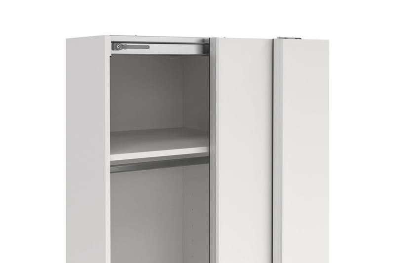 Takeru Garderobe 119x200 cm - Hvit - Oppbevaring - Klesoppbevaring - Garderober & garderobesystem