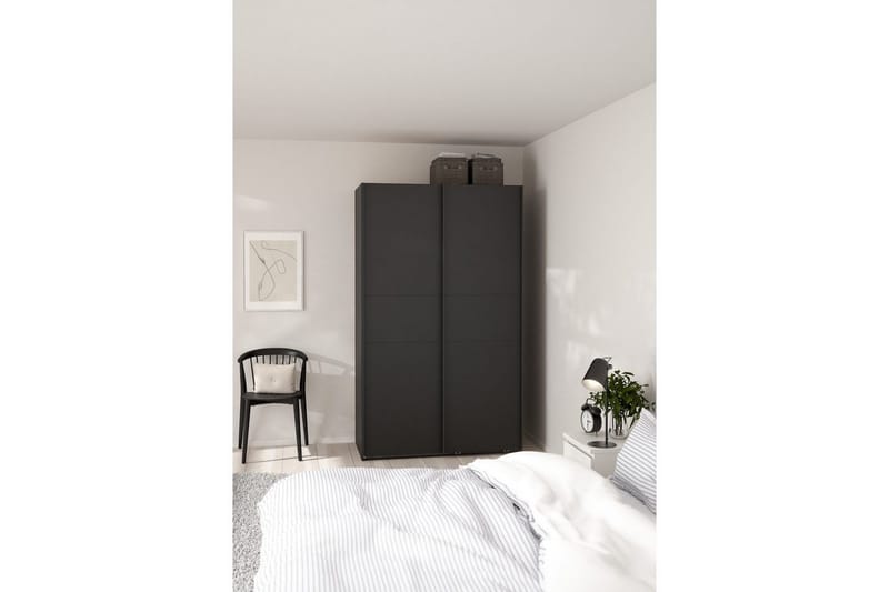 Takeru Garderobe 119x200 cm - Svart - Oppbevaring - Klesoppbevaring - Garderober & garderobesystem