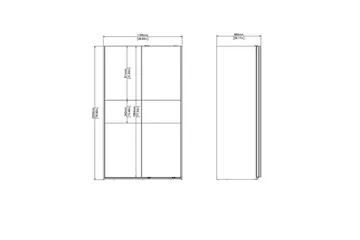 Takeru Garderobe 119x200 cm - Svart - Oppbevaring - Klesoppbevaring - Garderober & garderobesystem