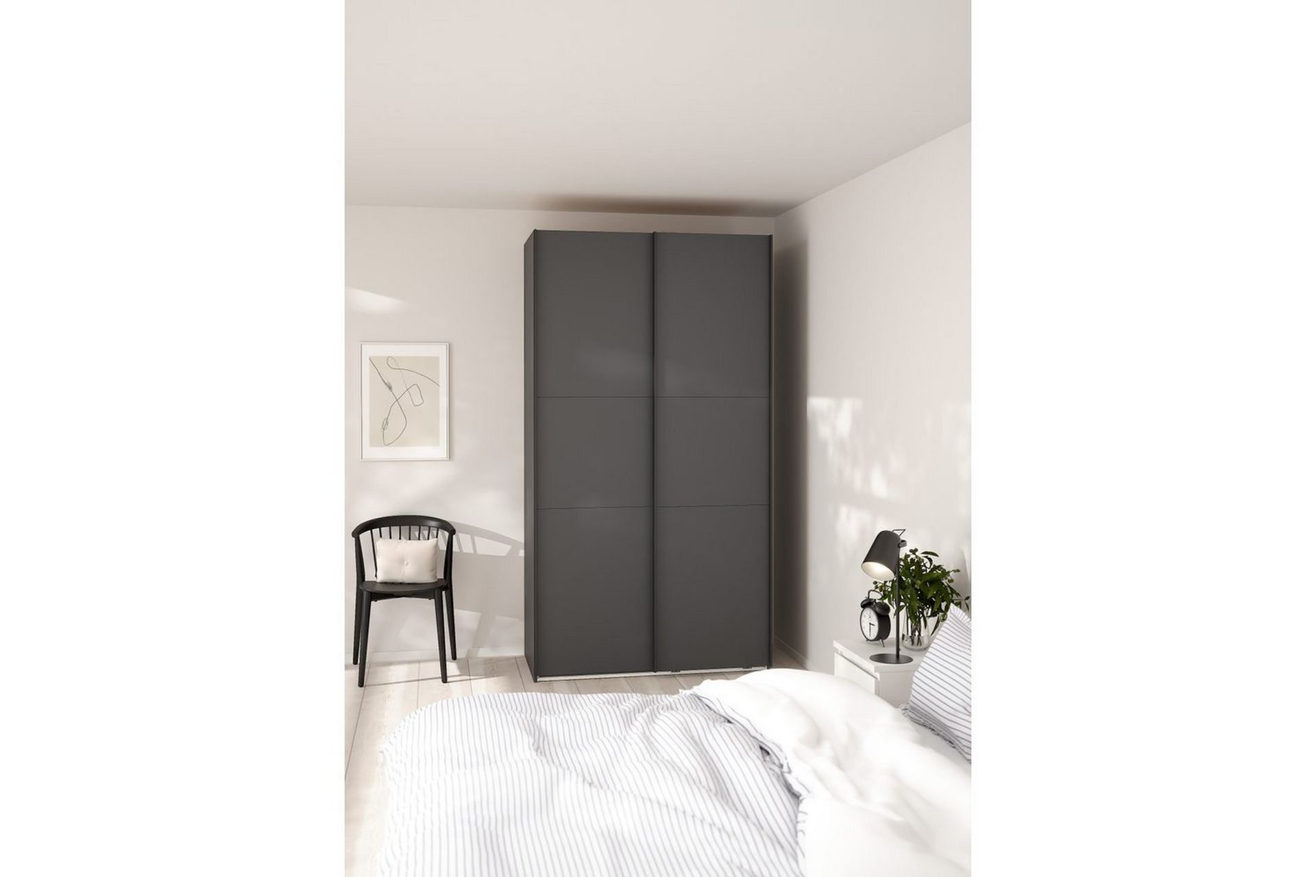 Takeru Garderobe 119x221 cm - Grå - Oppbevaring - Klesoppbevaring - Garderober & garderobesystem