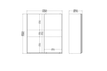 Takeru Garderobe 179x200 cm - Hvit - Oppbevaring - Klesoppbevaring - Garderober & garderobesystem