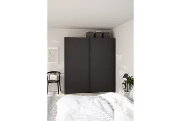 Takeru Garderobe 179x200 cm - Svart - Oppbevaring - Klesoppbevaring - Garderober & garderobesystem