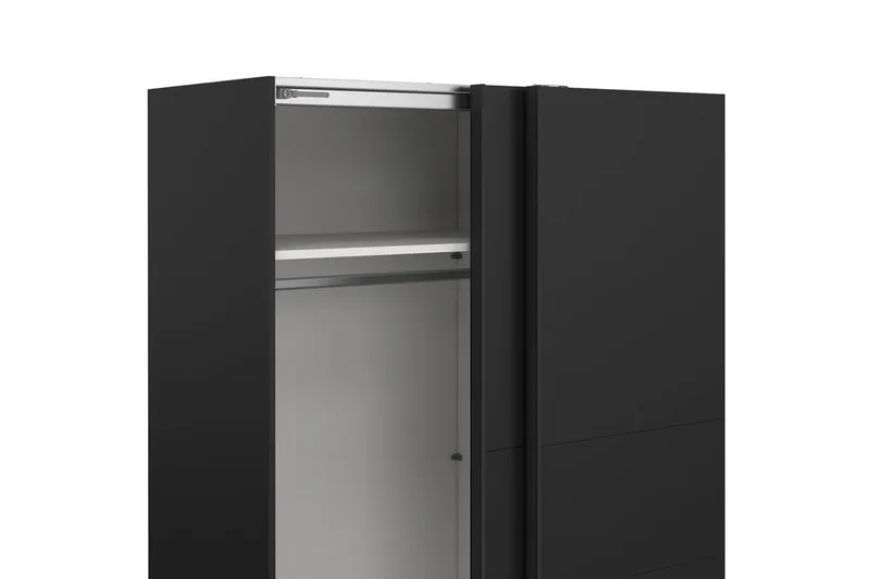 Takeru Garderobe 179x200 cm - Svart - Oppbevaring - Klesoppbevaring - Garderober & garderobesystem