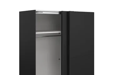 Takeru Garderobe 179x200 cm - Svart - Oppbevaring - Klesoppbevaring - Garderober & garderobesystem