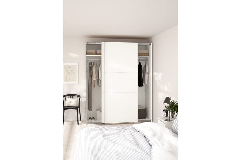 Takeru Garderobe 179x221 cm - Hvit - Oppbevaring - Klesoppbevaring - Garderober & garderobesystem