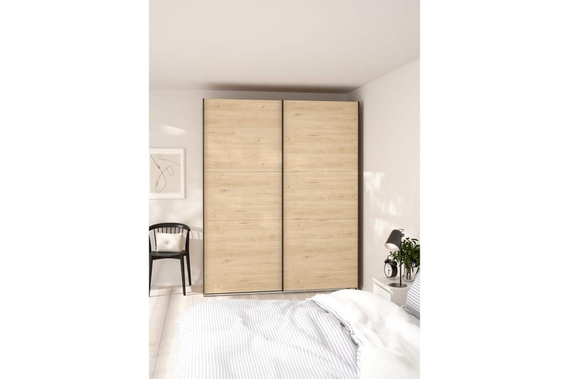 Takeru Garderobe 179x221 cm - Lysebrun - Oppbevaring - Klesoppbevaring - Garderober & garderobesystem