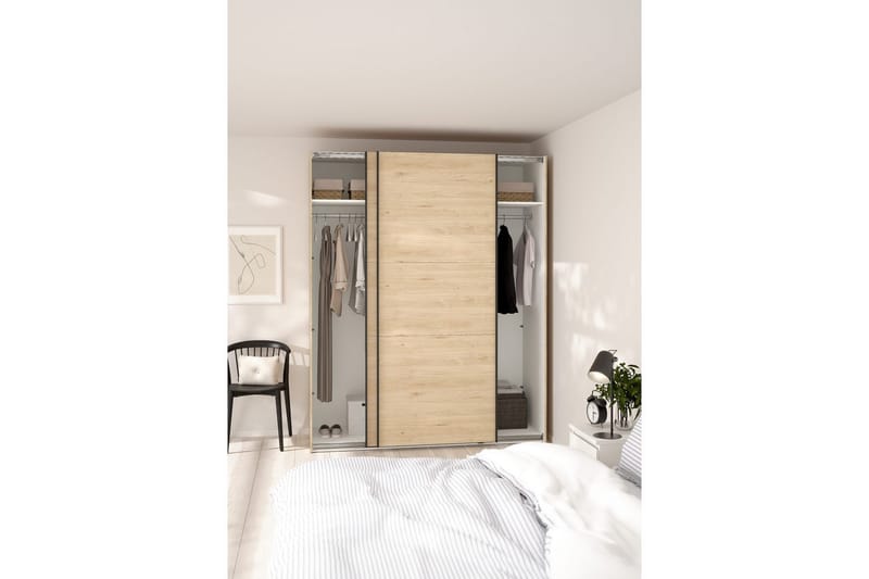 Takeru Garderobe 179x221 cm - Lysebrun - Oppbevaring - Klesoppbevaring - Garderober & garderobesystem