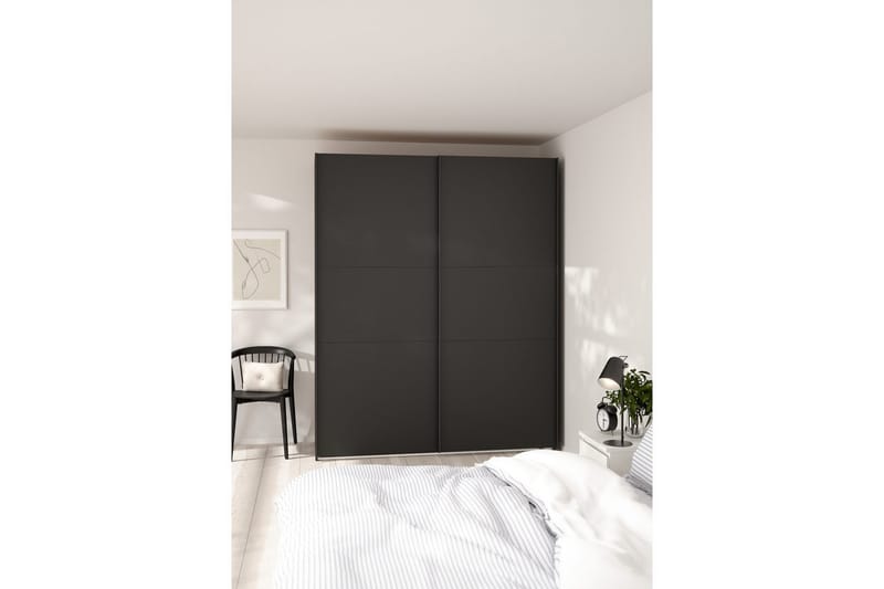 Takeru Garderobe 179x221 cm - Svart - Oppbevaring - Klesoppbevaring - Garderober & garderobesystem