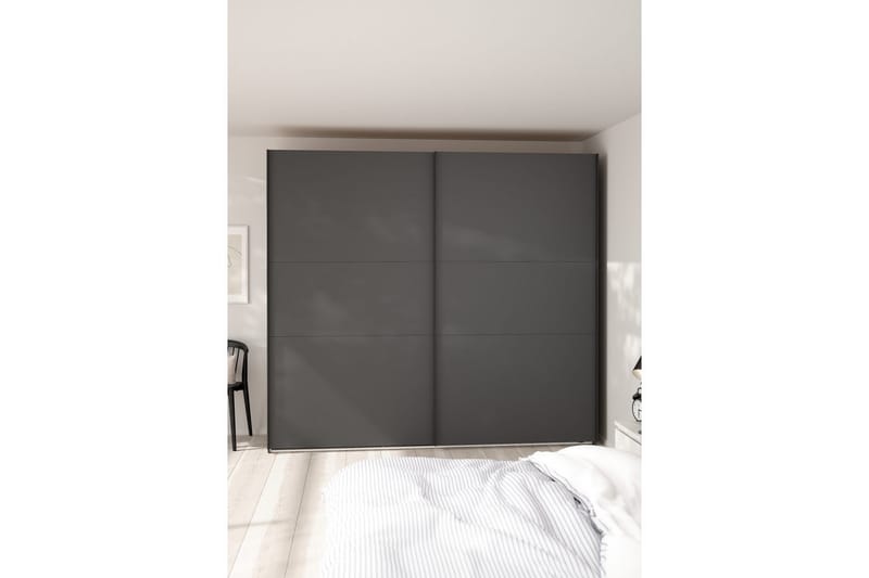 Takeru Garderobe 244x221 cm - Grå - Oppbevaring - Klesoppbevaring - Garderober & garderobesystem