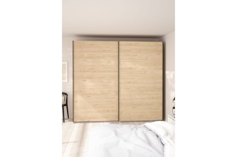 Takeru Garderobe 244x221 cm - Lysebrun - Oppbevaring - Klesoppbevaring - Garderober & garderobesystem