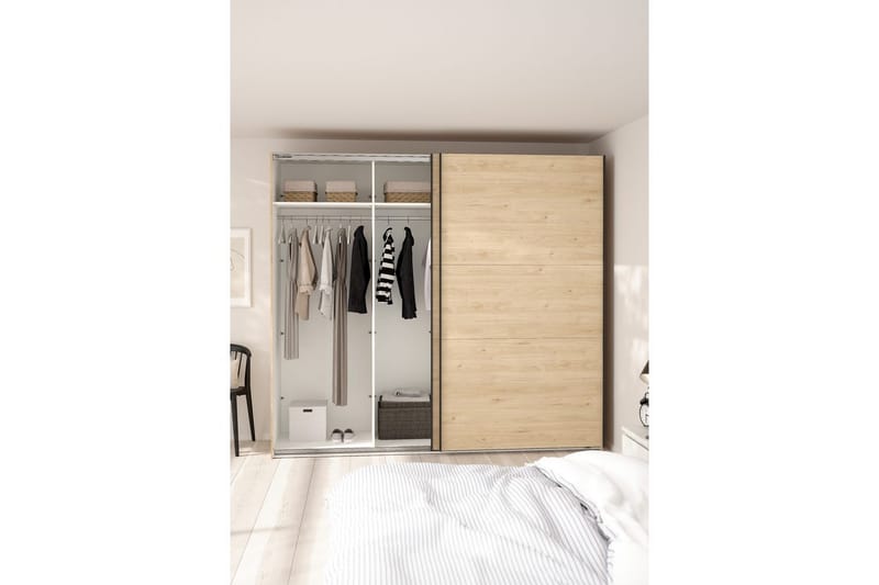 Takeru Garderobe 244x221 cm - Lysebrun - Oppbevaring - Klesoppbevaring - Garderober & garderobesystem