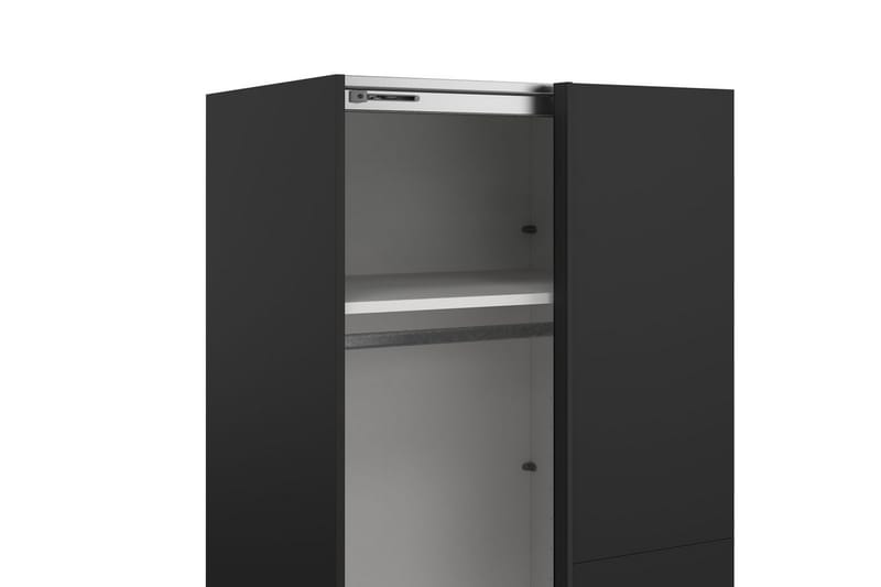 Takeru Garderobe 244x221 cm - Svart - Oppbevaring - Klesoppbevaring - Garderober & garderobesystem