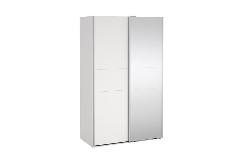 Takeru Garderobe med Speil 119x200 cm - Hvit - Oppbevaring - Klesoppbevaring - Garderober & garderobesystem