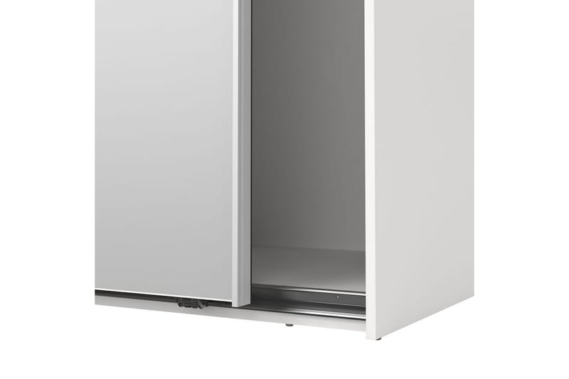 Takeru Garderobe med Speil 119x200 cm - Hvit - Oppbevaring - Klesoppbevaring - Garderober & garderobesystem