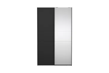 Takeru Garderobe med Speil 119x200 cm - Svart - Oppbevaring - Klesoppbevaring - Garderober & garderobesystem