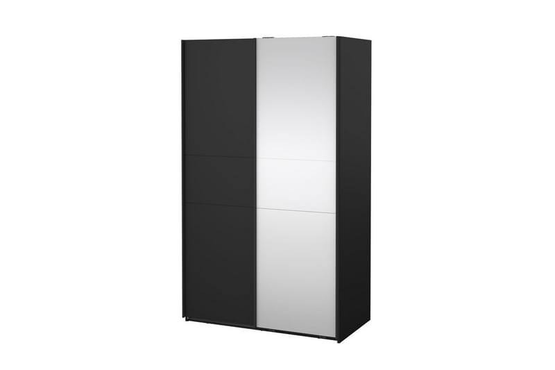 Takeru Garderobe med Speil 119x200 cm, Svart