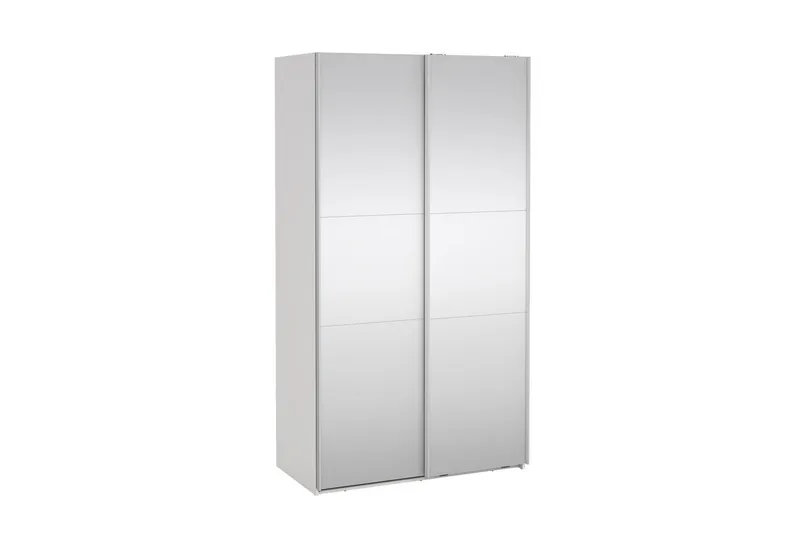 Takeru Garderobe med Speil 119x220 cm - Hvit - Oppbevaring - Klesoppbevaring - Garderober & garderobesystem