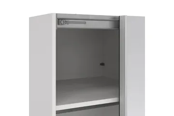 Takeru Garderobe med Speil 119x220 cm - Hvit - Oppbevaring - Klesoppbevaring - Garderober & garderobesystem