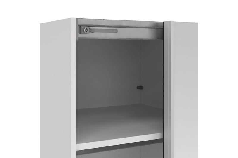 Takeru Garderobe med Speil 119x220 cm - Hvit - Oppbevaring - Klesoppbevaring - Garderober & garderobesystem