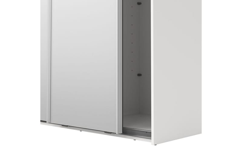 Takeru Garderobe med Speil 119x220 cm - Hvit - Oppbevaring - Klesoppbevaring - Garderober & garderobesystem