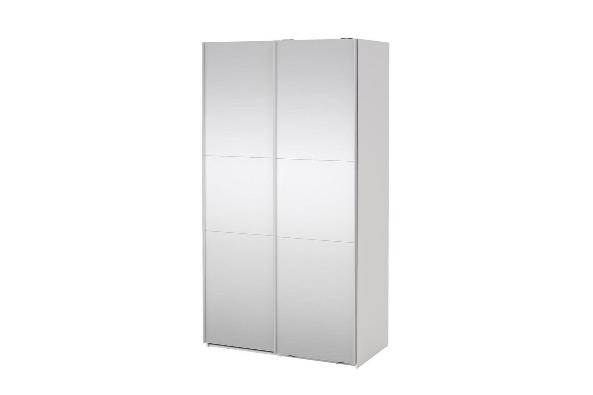 Takeru Garderobe med Speil 119x220 cm - Hvit