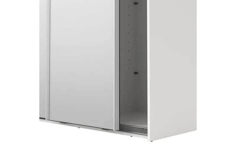 Takeru Garderobe med Speil 119x220 cm - Hvit - Oppbevaring - Klesoppbevaring - Garderober & garderobesystem