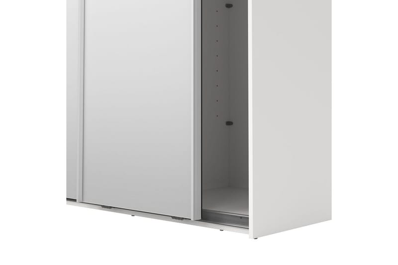 Takeru Garderobe med Speil 119x220 cm - Hvit - Oppbevaring - Klesoppbevaring - Garderober & garderobesystem