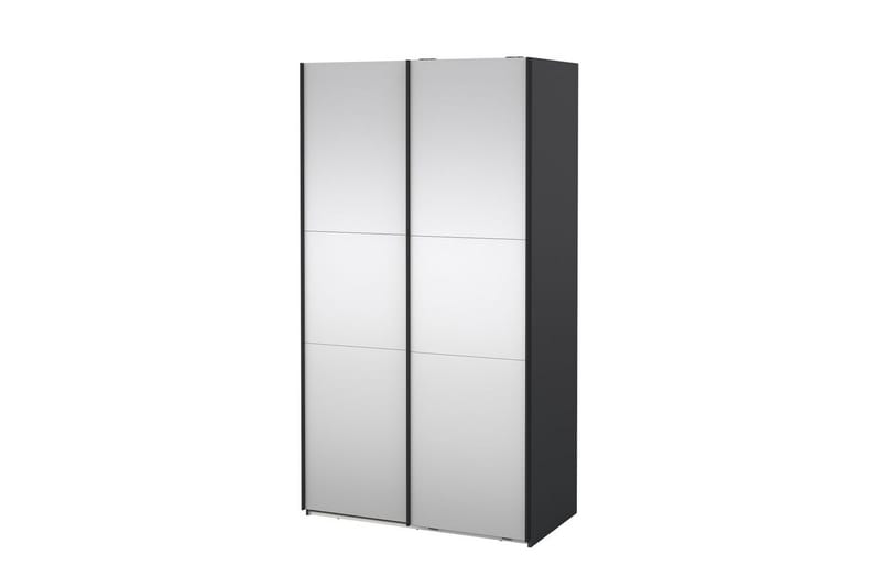 Takeru Garderobe med Speil 119x220 cm, Svart