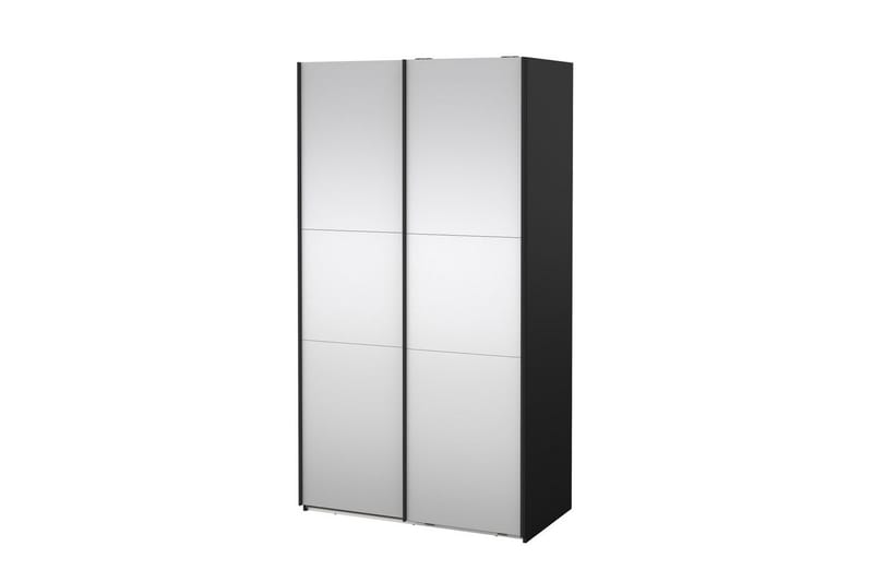 Takeru Garderobe med Speil 119x220 cm, Svart