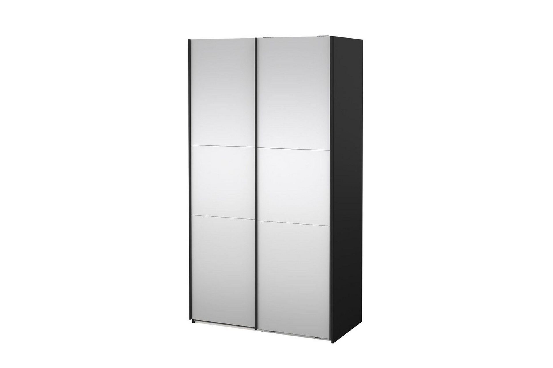 Takeru Garderobe med Speil 119x220 cm - Svart