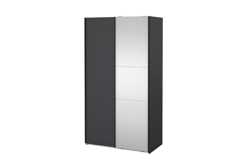 Takeru Garderobe med Speil 119x221 cm - Grå - Oppbevaring - Klesoppbevaring - Garderober & garderobesystem