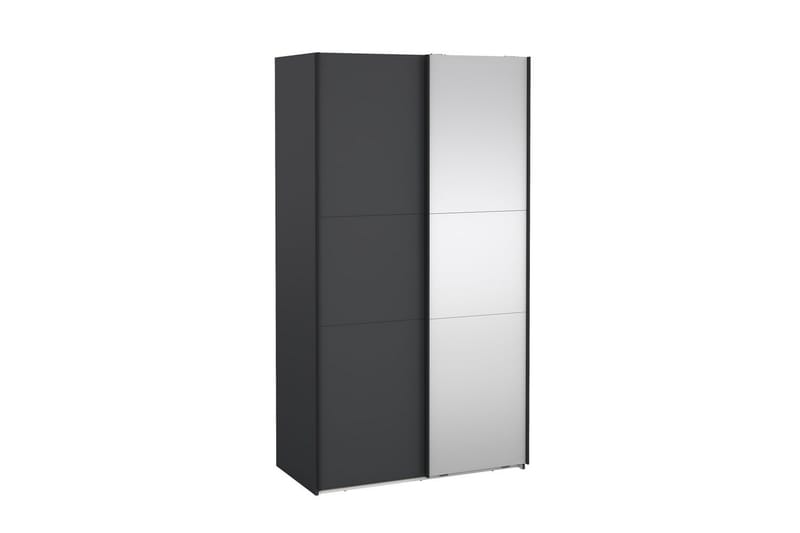 Takeru Garderobe med Speil 119x221 cm - Grå - Oppbevaring - Klesoppbevaring - Garderober & garderobesystem