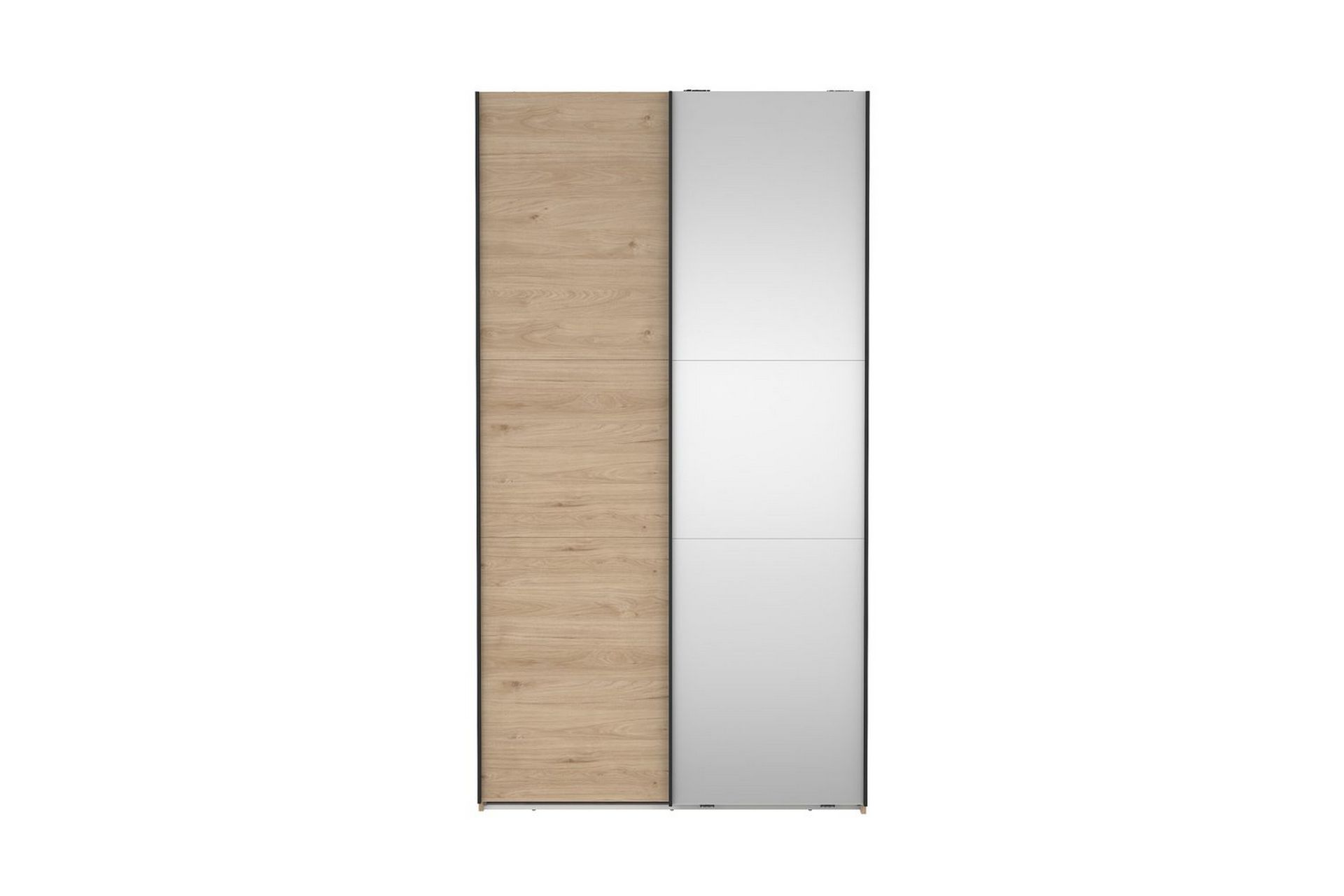 Takeru Garderobe med Speil 119x221 cm - Gråfarget tre - Oppbevaring - Klesoppbevaring - Garderober & garderobesystem