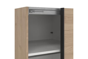 Takeru Garderobe med Speil 119x221 cm - Gråfarget tre - Oppbevaring - Klesoppbevaring - Garderober & garderobesystem