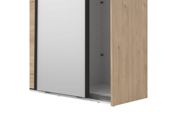 Takeru Garderobe med Speil 119x221 cm - Gråfarget tre - Oppbevaring - Klesoppbevaring - Garderober & garderobesystem