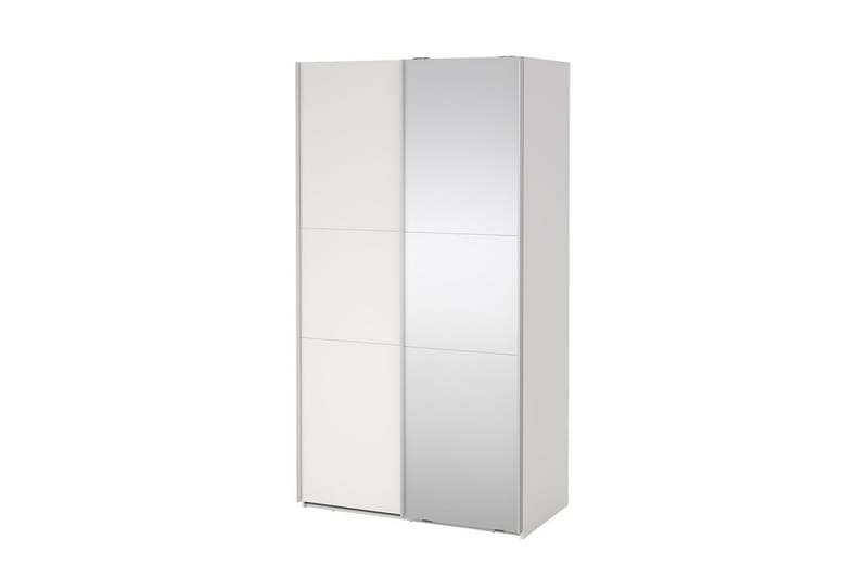 Takeru Garderobe med Speil 119x221 cm - Hvit - Oppbevaring - Klesoppbevaring - Garderober & garderobesystem
