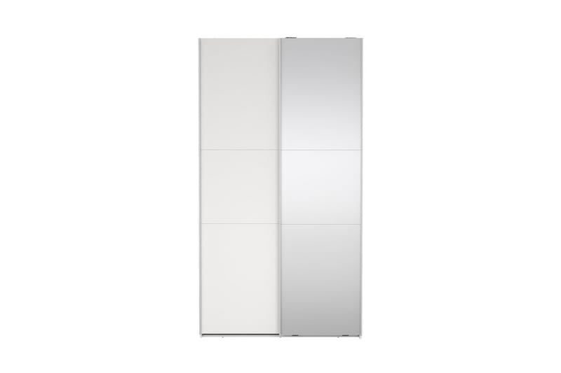 Takeru Garderobe med Speil 119x221 cm - Hvit - Oppbevaring - Klesoppbevaring - Garderober & garderobesystem