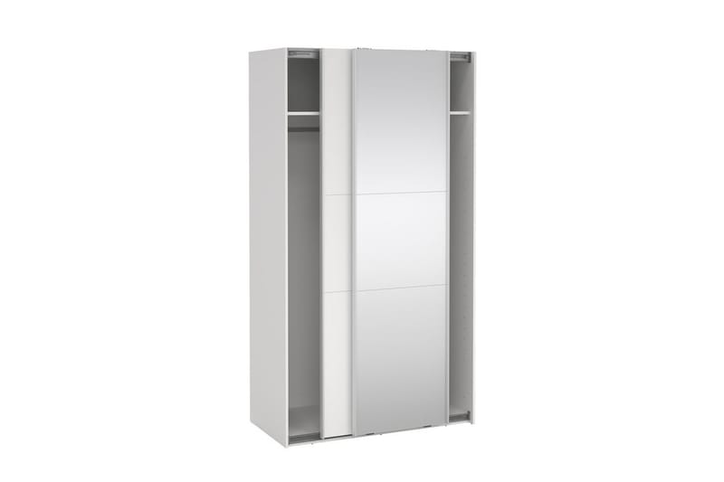 Takeru Garderobe med Speil 119x221 cm - Hvit - Oppbevaring - Klesoppbevaring - Garderober & garderobesystem