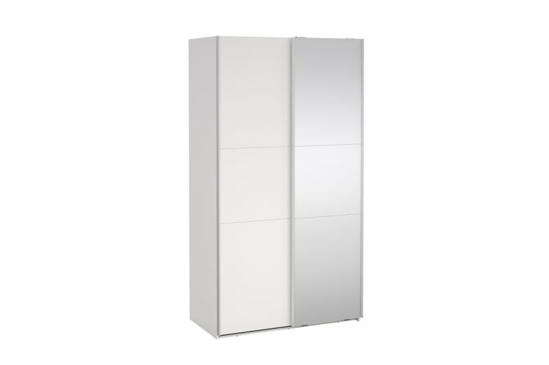 Takeru Garderobe med Speil 119x221 cm - Hvit - Oppbevaring - Klesoppbevaring - Garderober & garderobesystem
