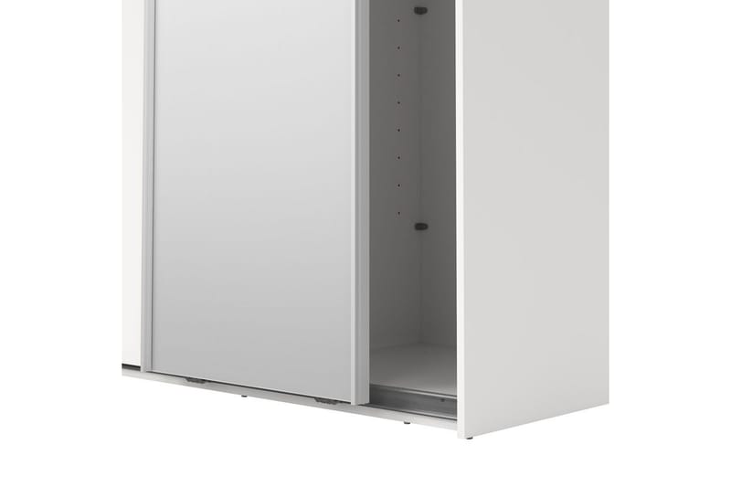 Takeru Garderobe med Speil 119x221 cm - Hvit - Oppbevaring - Klesoppbevaring - Garderober & garderobesystem