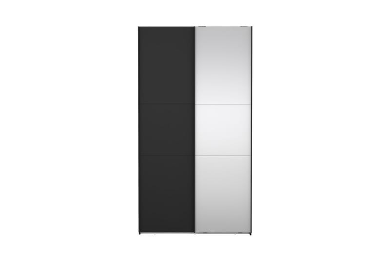 Takeru Garderobe med Speil 119x221 cm - Svart - Oppbevaring - Klesoppbevaring - Garderober & garderobesystem