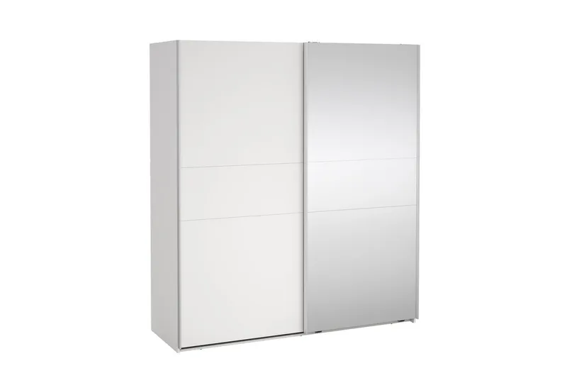 Takeru Garderobe med Speil 179x200 cm - Hvit - Oppbevaring - Klesoppbevaring - Garderober & garderobesystem